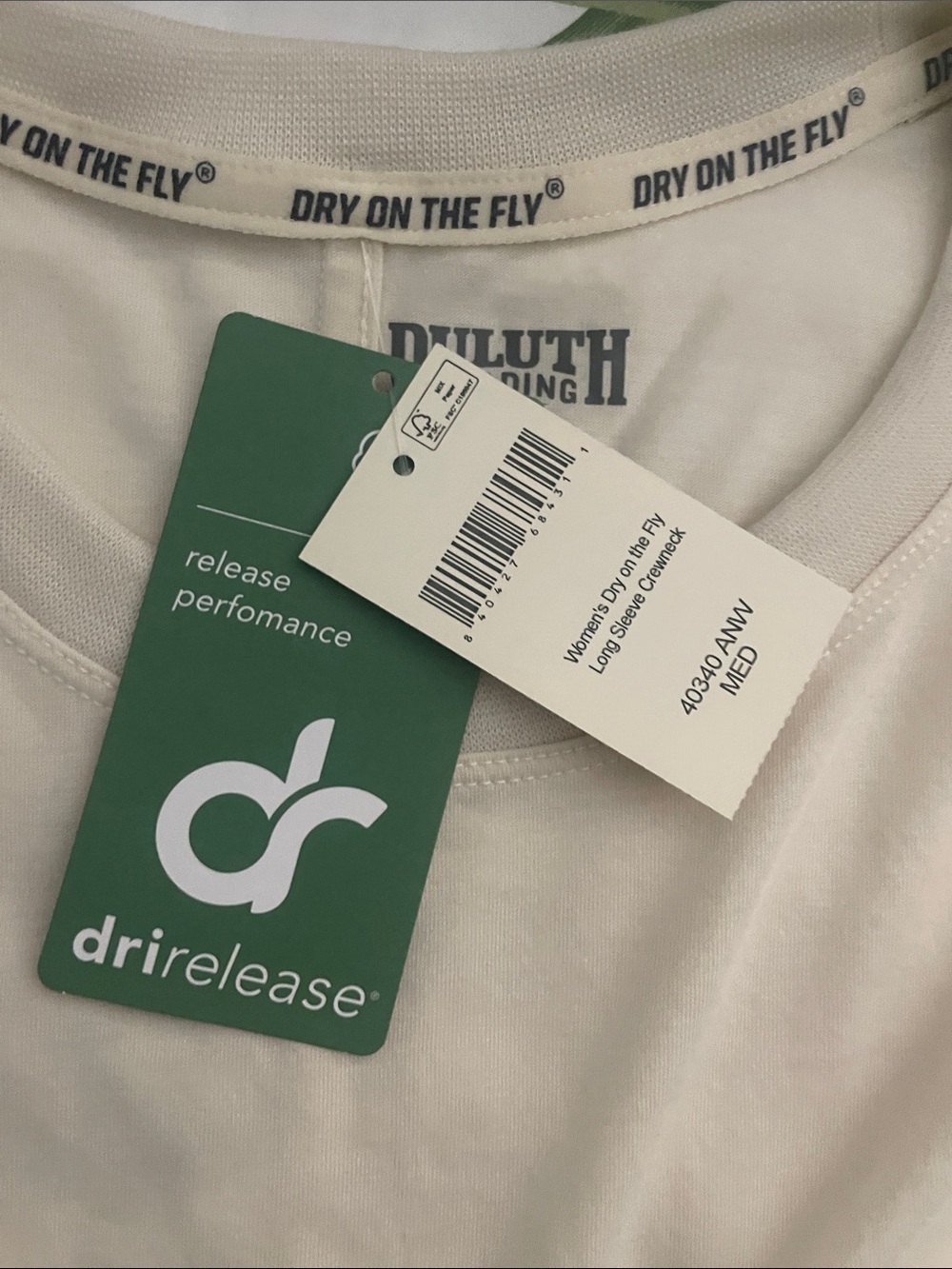 Duluth Trading Co Cream Long-Sleeve Crewneck Top - Picture 3 of 7